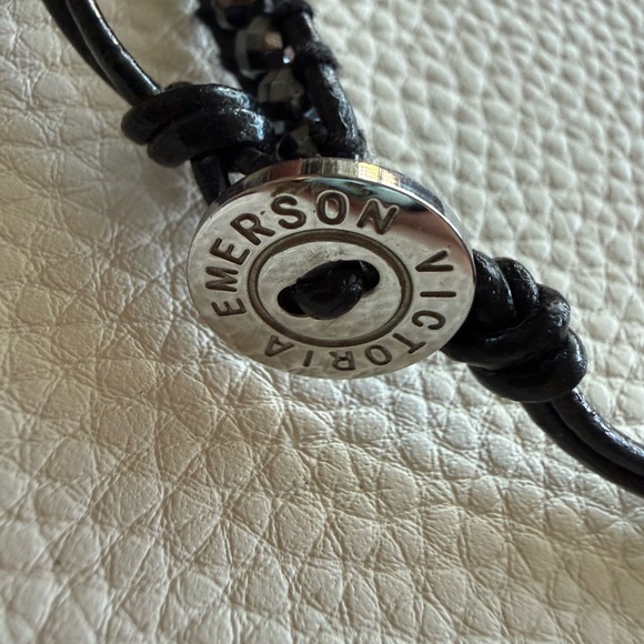 Victoria Emerson Black and Silver Beaded Wrap Bracelet - Picture 6 of 10